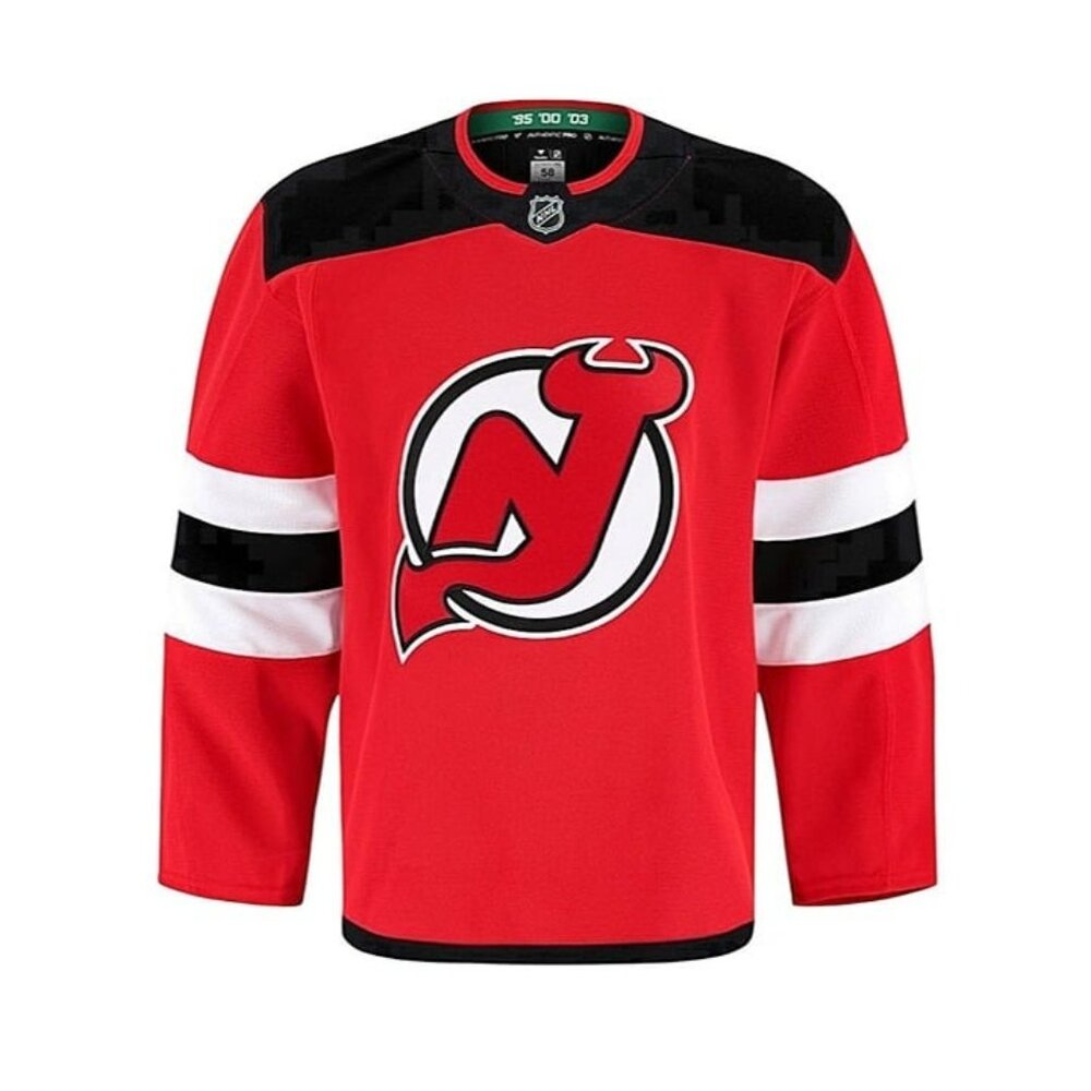 Adidas New Jersey Devils Home Authentic Pro Jersey (Size 42)